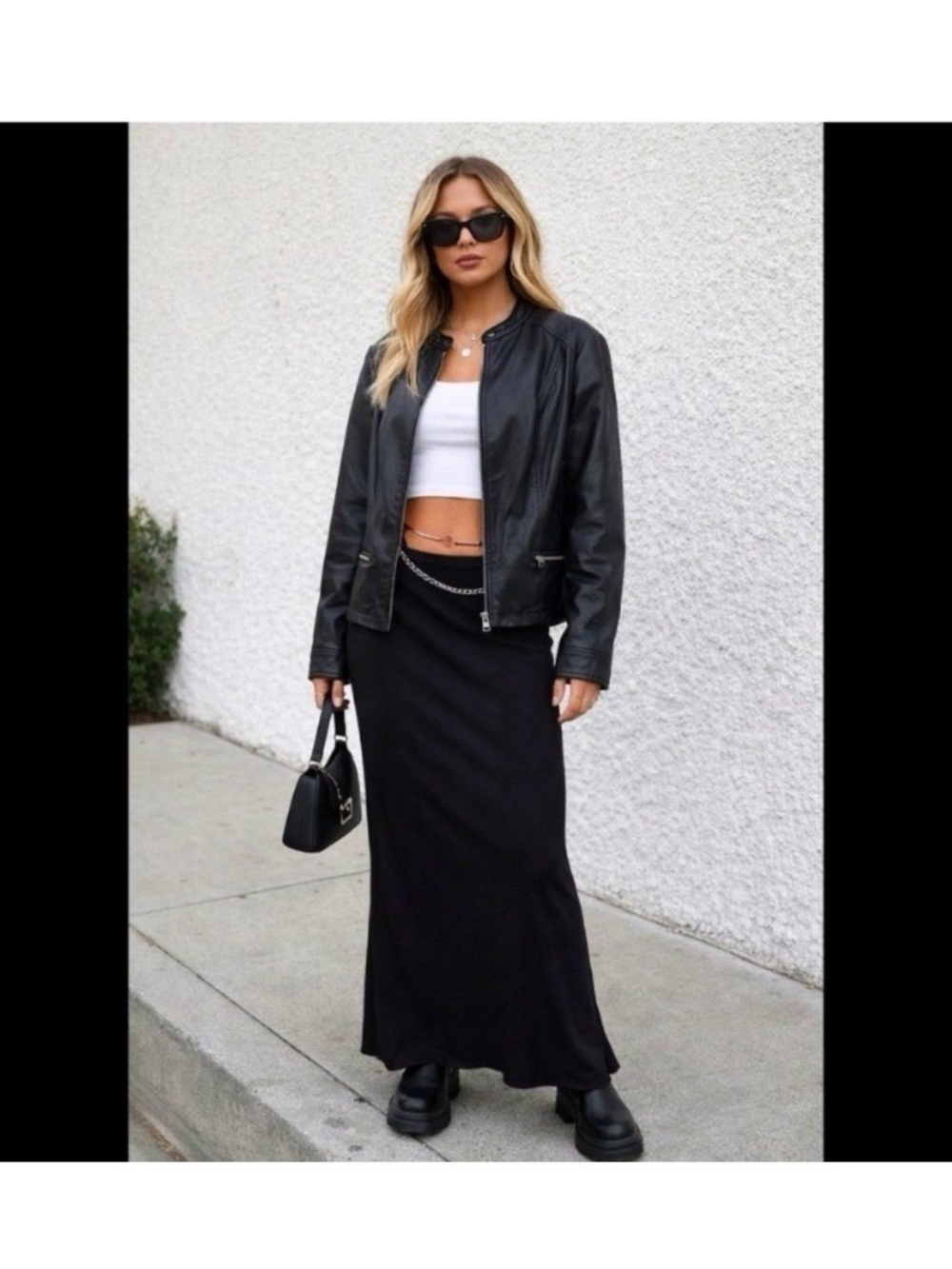 CJ BANKS BLACK FAUX LEATHER JACKET - Picture 3 of 6